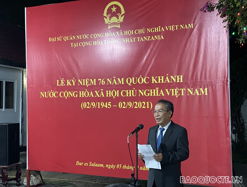 Đại sứ Nguyễn Nam Tiến phát biểu tại lễ kỷ niệm 76 năm Quốc khánh 2/9