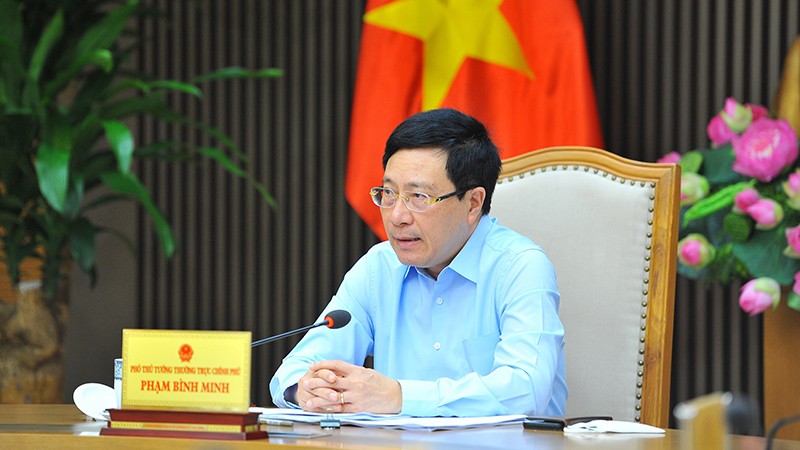 Phó Thủ tướng Thường trực Phạm Bình Minh chủ trì cuộc họp. (Nguồn:  TTXVN)