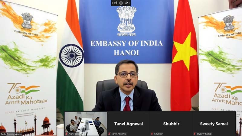 Đại sứ Ấn Độ tại Việt Nam phát biểu.