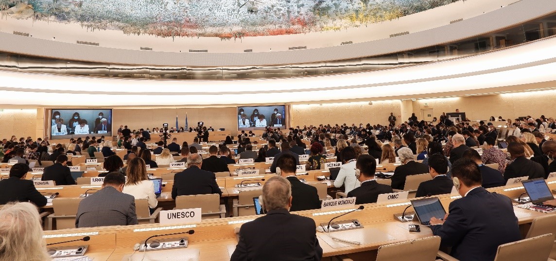 Quang cảnh phiên khai mạc Khóa họp 51 Hội đồng nhân quyền Liên hợp quốc tại Geneva ngày 12/9/2022 (Nguồn: TTXVN)