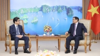 Thủ tướng Phạm Minh Chính tiếp Thống đốc Ngân hàng Hợp tác quốc tế Nhật Bản