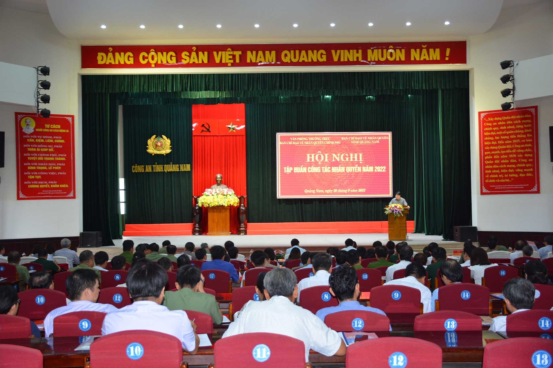 Toàn cảnh Hội nghị tập huấn công tác Nhân quyền năm 2022 tại tỉnh Quảng Nam