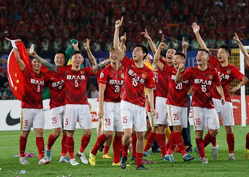 CLB Quảng Châu Evergrande ăn mừng chức vô địch Champions League châu Á năm 2015. (Nguồn: AFP)