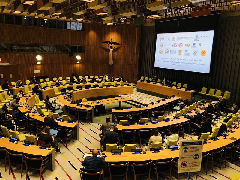 Cuộc họp theo thể thức Arria của Hội đồng Bảo an LHQ về chủ đề “Mực nước biển dâng và các tác động đến hoà bình, an ninh quốc tế”. 