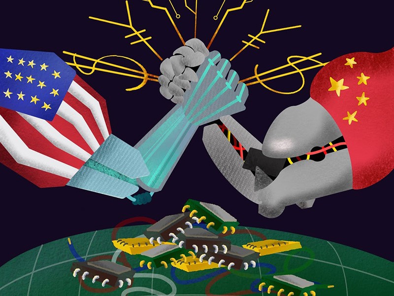 Cuộc đua thống trị mảng trí tuệ nhân tạo (AI) giữa Mỹ và Trung Quốc ngày một nóng lên. (Nguồn: The Conversation)