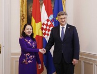 Phó Chủ tịch nước Võ Thị Ánh Xuân hội đàm với Thủ tướng Croatia