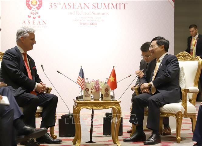 Phó Thủ tướng, Bộ trưởng Ngoại giao Phạm Bình Minh tiếp Cố vấn An ninh Quốc gia Mỹ