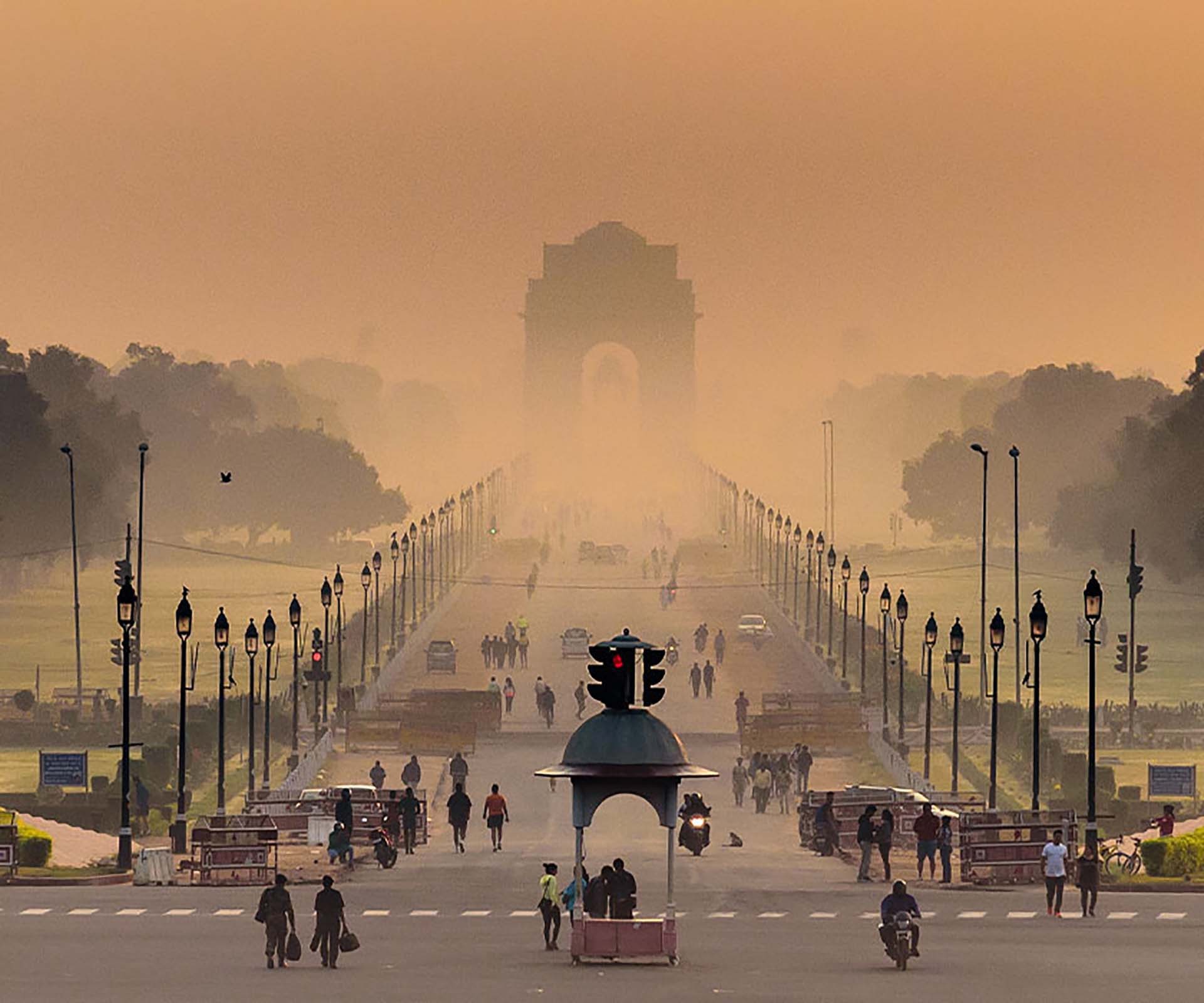 Màn sương mù độc hại ở trung tâm thủ đô New Delhi. (Nguồn: IQ Air)