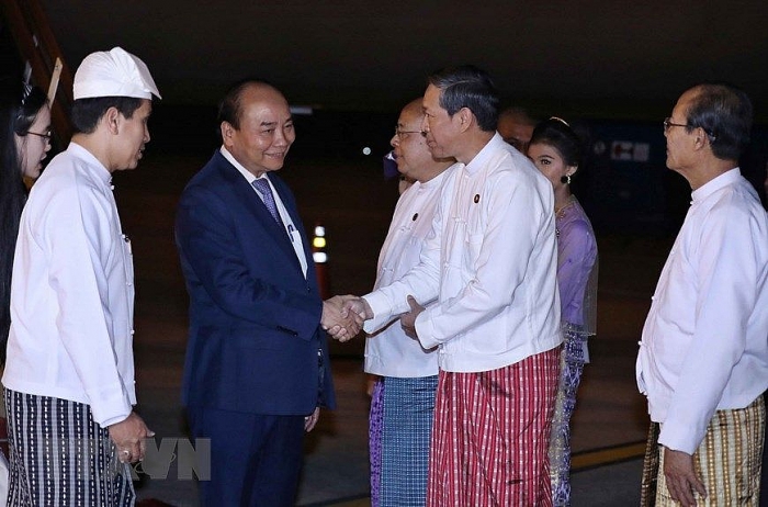 thu tuong nguyen xuan phuc den nay pyi taw bat dau tham chinh thuc myanmar