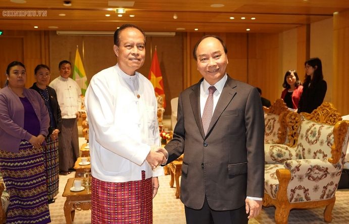 Thủ tướng tiếp Chủ tịch Hội Hữu nghị Myanmar-Việt Nam và Thủ hiến vùng Yagon