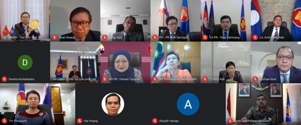 cuộc họp lần thứ 18 của Ủy ban các Đại diện thường trực tại ASEAN (CPR) trong năm 2020 và Lễ chuyển giao chức Chủ tịch Ủy ban các Đại diện Thường trực tại ASEAN từ Việt Nam sang Brunei Darussalam dưới hình thức trực tuyến