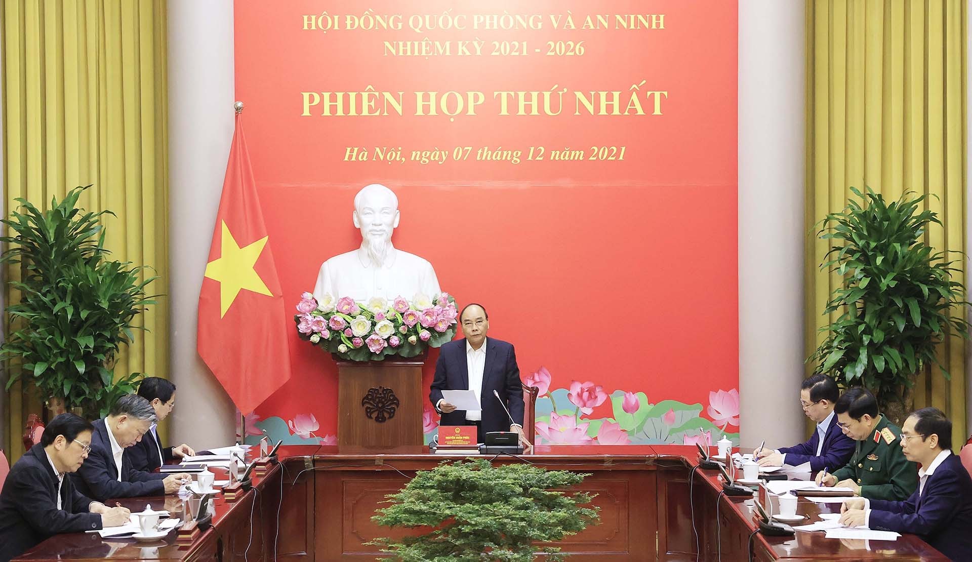 Chủ tịch nước Nguyễn Xuân Phúc phát biểu. (Nguồn:  TTXVN)