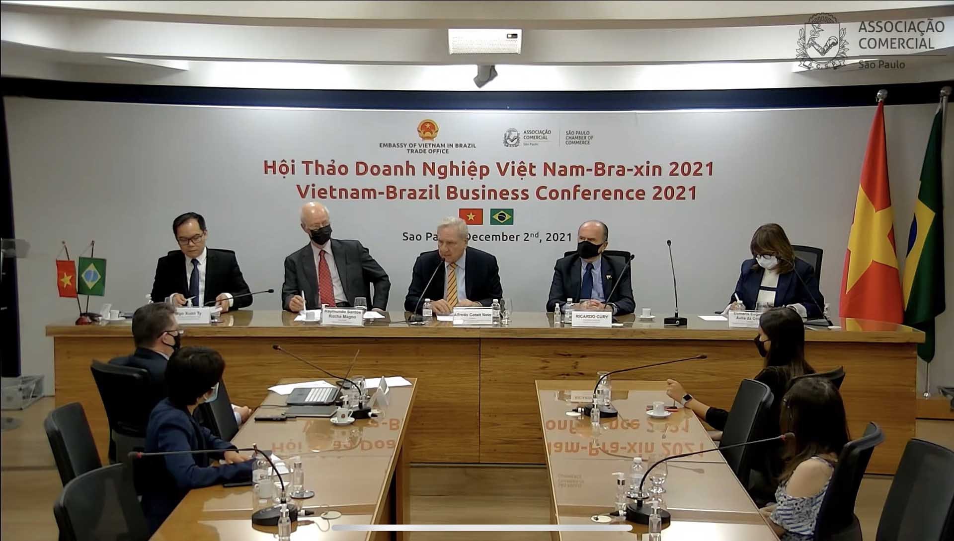 Thương vụ Đại sứ quán Việt Nam tại Brazil đã phối hợp với Hiệp hội Thương mại São Paulo tổ chức Hội thảo Doanh nghiệp Việt Nam-Brazil 2021