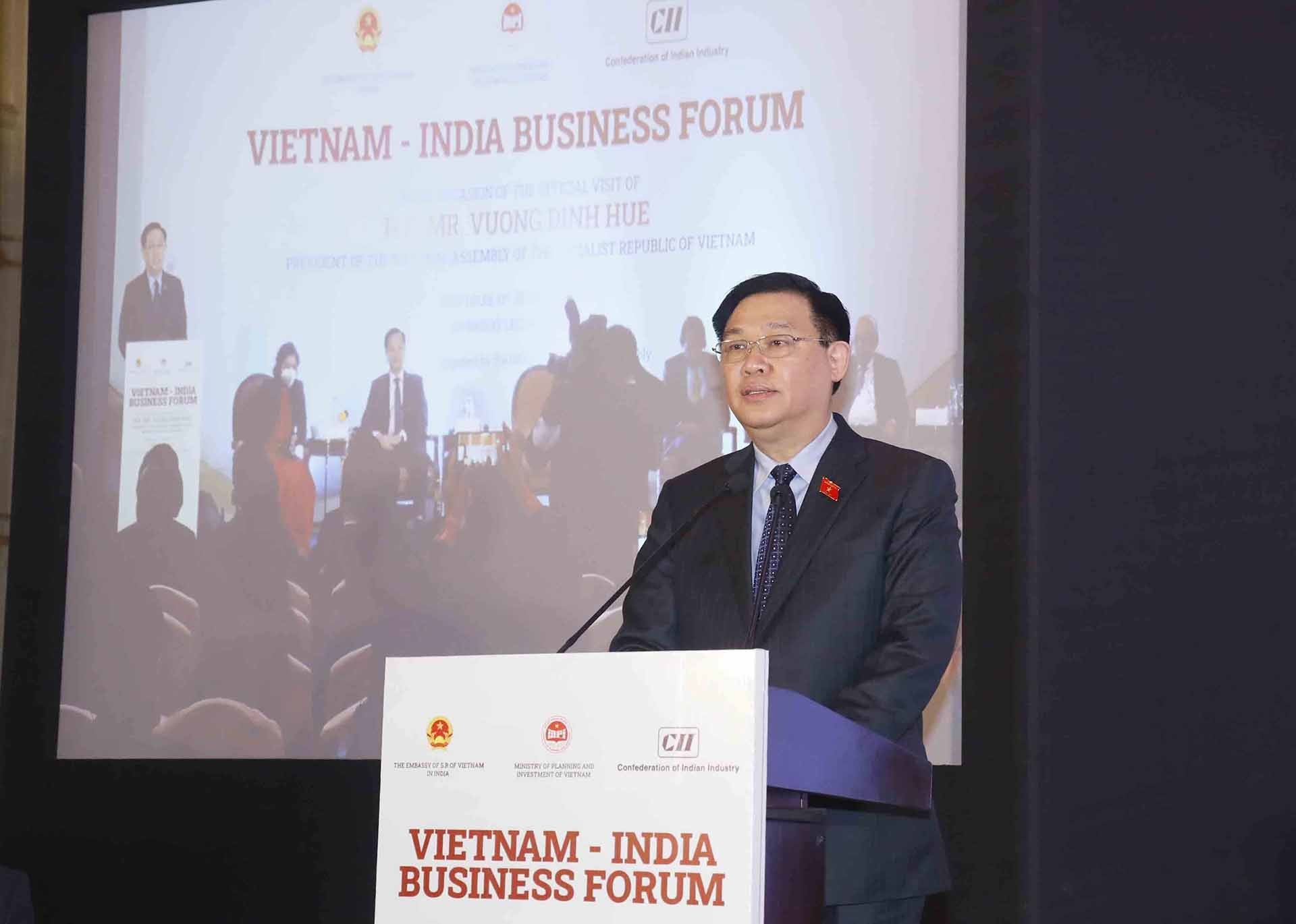Chủ tịch Quốc hội Vương Đình Huệ tham dự Diễn đàn doanh nghiệp Việt Nam-Ấn Độ