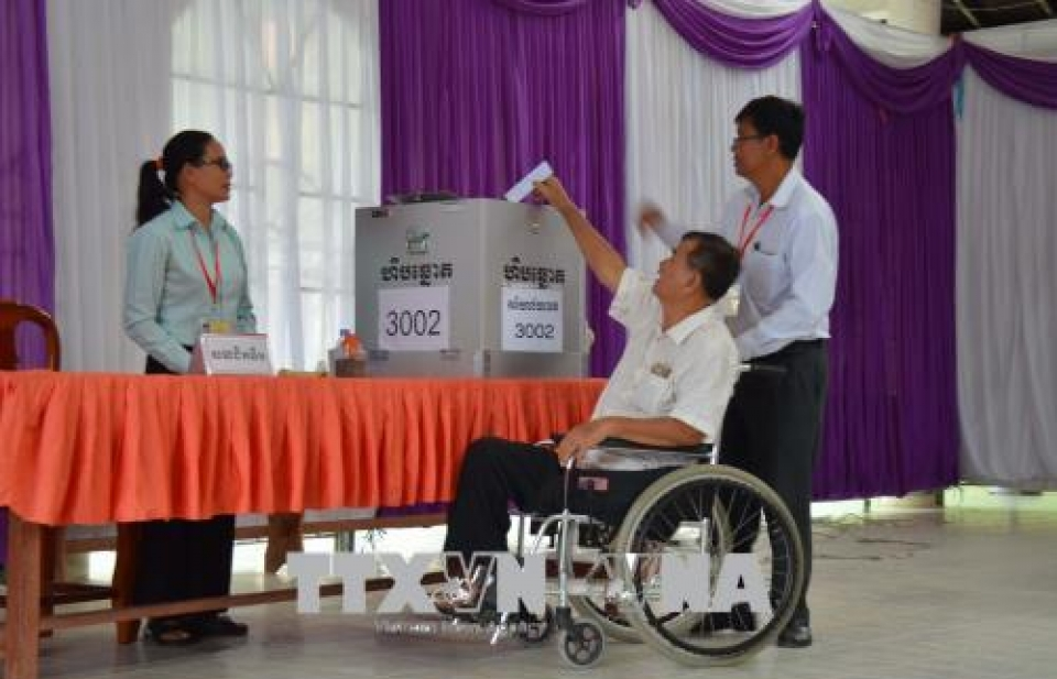 Bầu cử Thượng viện Campuchia: Hơn 99% cử tri đi bầu