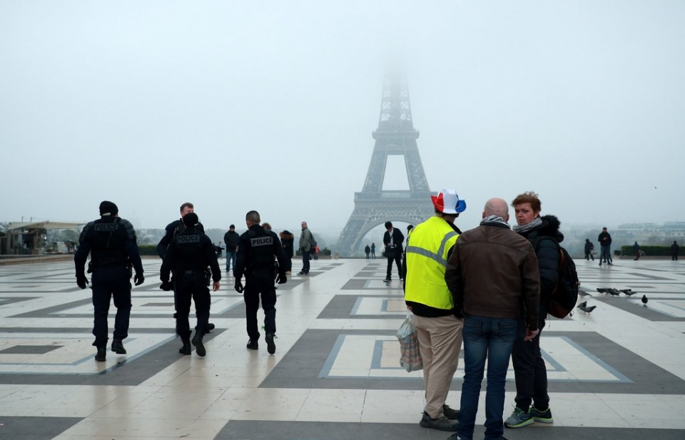 Pháp: Không xảy ra bạo loạn trong cuộc biểu tình “Áo vàng” tại Paris