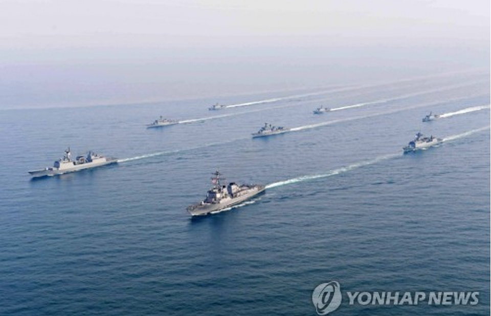 Hàn Quốc, Mỹ tập trận hải quân bắn đạn thật