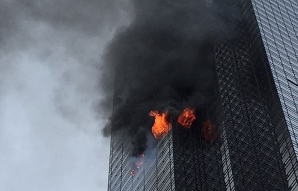 Mỹ: Cháy Tháp Trump, những hình ảnh từ hiện trường