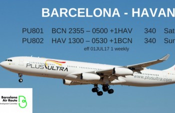 Plus Ultra  nối lại tuyến bay Barcelona – Havana