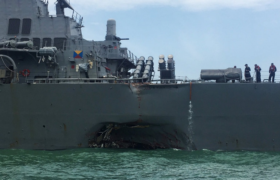Mỹ phát hiện thêm thi thể thủy thủ tàu USS John McCain