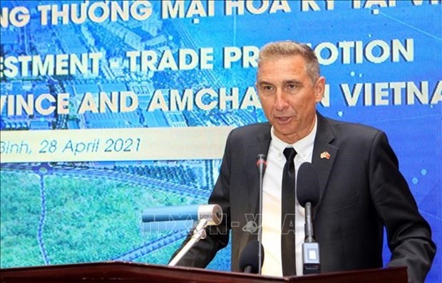 The new Chairman of the American Chamber of Commerce in Viet Nam (AmCham) John Rockhold. (Photo: VNA)