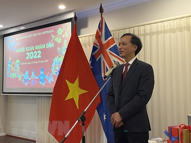 Đại sứ Nguyễn Tất Thành phát biểu tại cuộc gặp. (Nguồn: TTXVN)