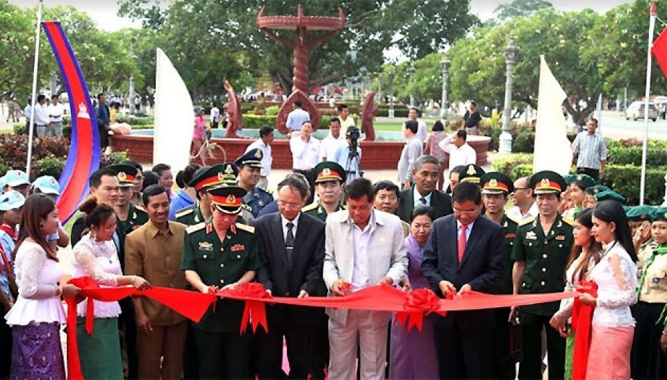 Hoàn thành trùng tu Đài hữu nghị Việt Nam - Campuchia tại tỉnh Takeo