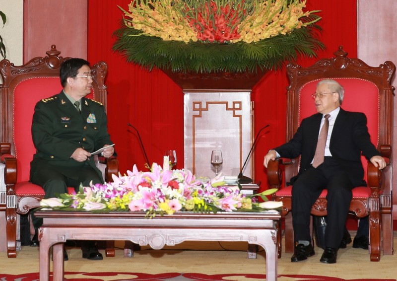 Tổng Bí thư Nguyễn Phú Trọng tiếp Bộ trưởng Quốc phòng Trung Quốc