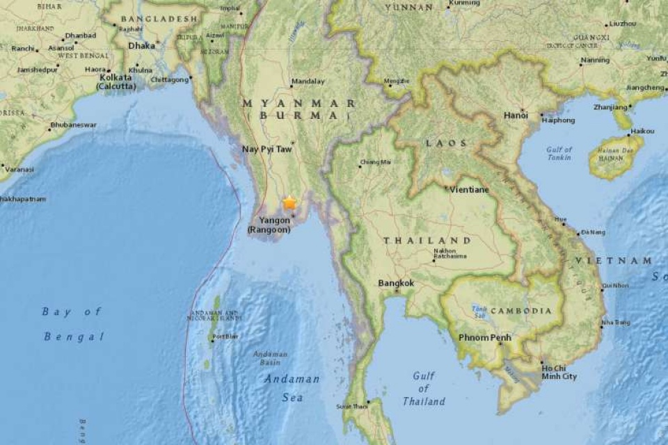 Myanmar: Động đất mạnh khiến 24 người bị thương