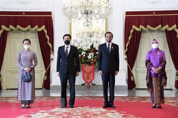 Vietnamese Ambassador presents credentials to Indonesian President. (Photo: VNA)