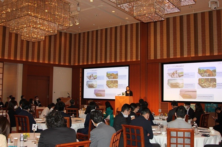 Nhiều sản phẩm du lịch đặc sắc của Việt Nam được TMG giới thiệu tại Hội thảo. (Nguồn: TTXVN)