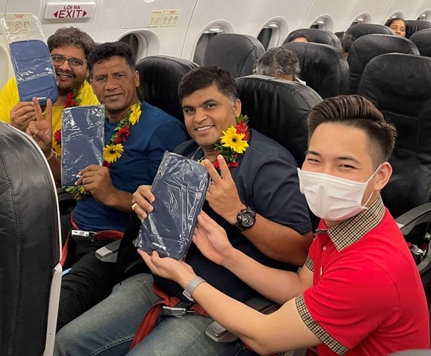 Indian passengers on board a Vietjet Air. (Photo: Vietjetair.com)