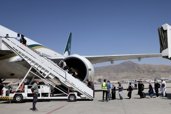 Since the US pullout, Qatar Airways planes have made many trips to Kabul [File: Karim Sahib/AFP]