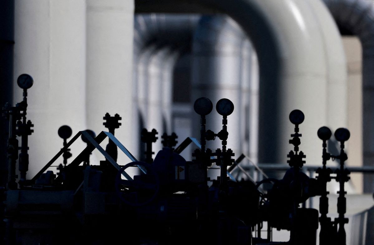 Pipes at the landfall facilities of the 'Nord Stream 1' gas pipeline are pictured in Lubmin, Germany, March 8, 2022. REUTERS/Hannibal Hanschke