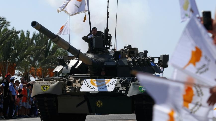 Xe tăng thiết giáp Cyprus trong một cuộc diễu hành năm 2018. (Nguồn: Reuters)