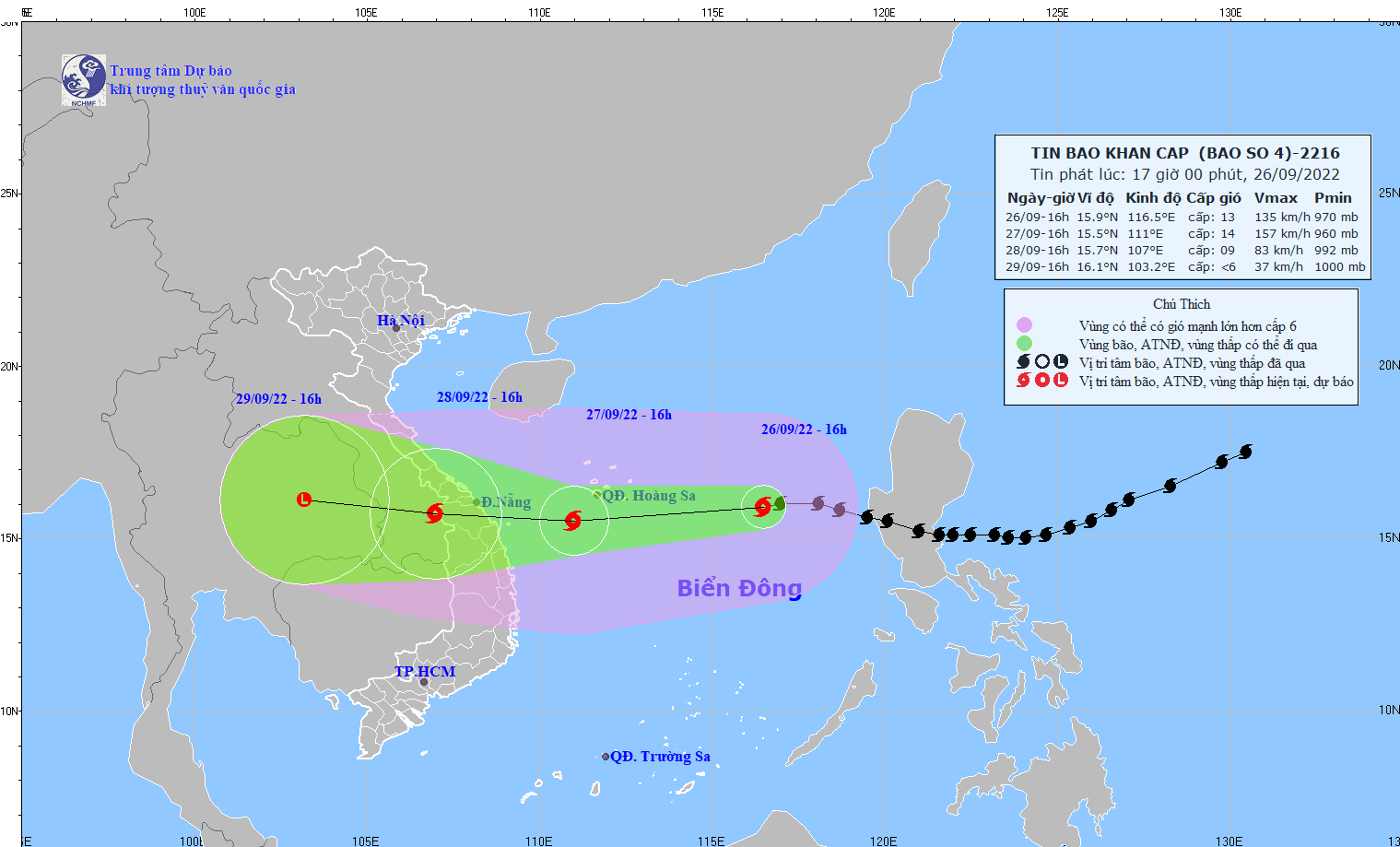 Typhoon Noru to affect Vietnam’s mainland on late September 27