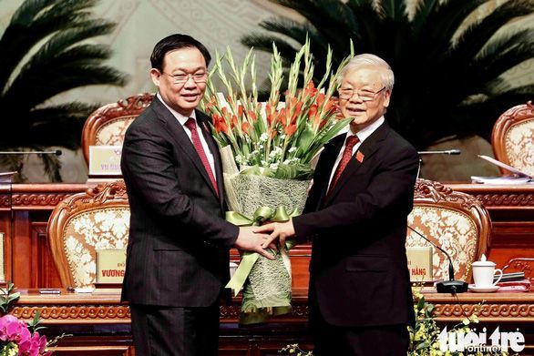 Politburo member re-elected Hanoi Party Committee Secretary