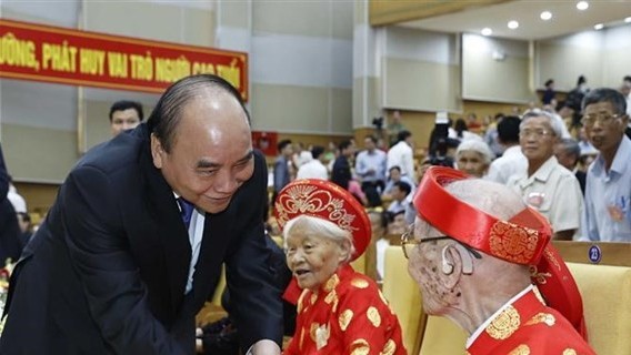 President attends ceremony for Action Month for Elderly