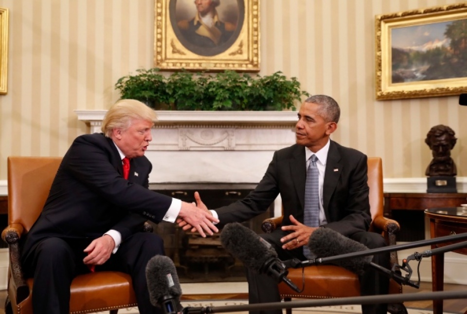 Mỹ khởi động chuyển giao quyền lực: Obama gặp Trump