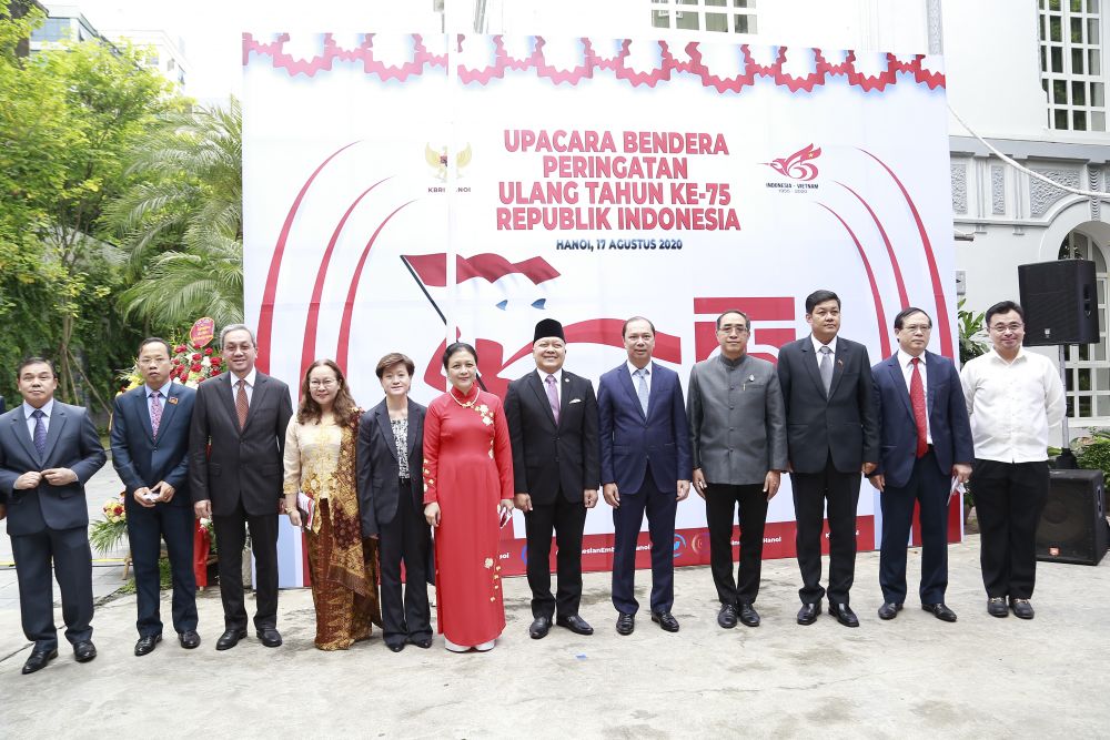 Lễ kỷ niệm 75 năm Quốc khánh nước Cộng hòa Indonesia ngày 17/8/2020. (Nguồn: ĐSQ Indonesia tại Việt Nam)