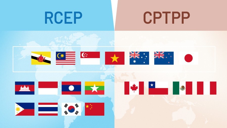Cùng góp mặt trong 2 'siêu Hiệp định' CPTPP và RCEP, Mỹ-Trung Quốc sẽ được và mất gì?