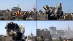 Israel nói gì sau vụ đánh sập tòa nhà 12 tầng của các hãng truyền thông ở Dải Gaza?
