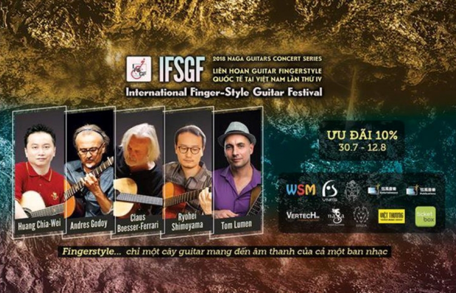 5 nghệ sĩ nổi tiếng dự Liên hoan guitar fingerstyle quốc tế tại Việt Nam