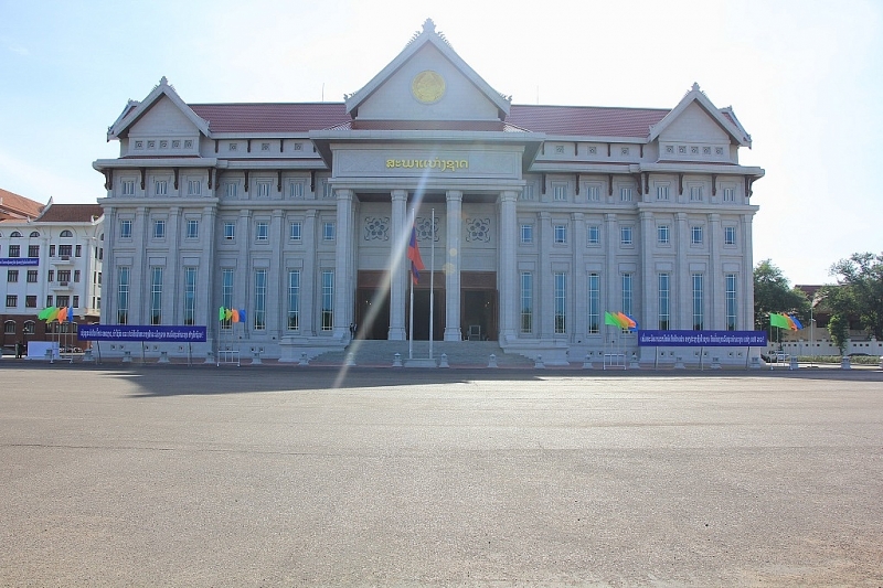 Bộ Xây dựng nghiệm thu công trình Nhà Quốc hội Lào