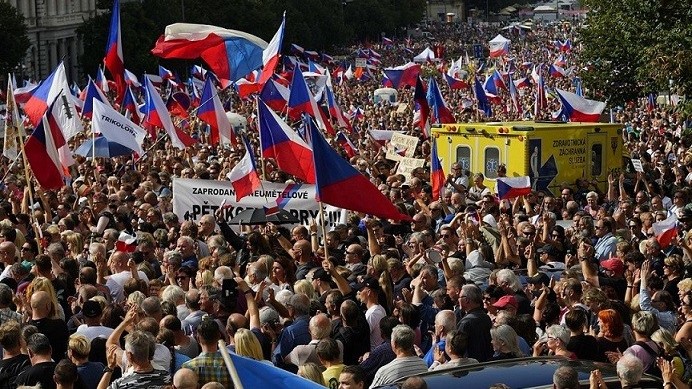 CH Czech: 70.000 người biểu tình chống chính phủ, lực lượng thân Nga bị 'gọi tên'