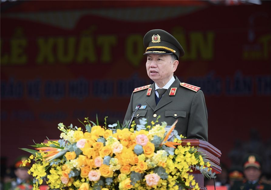 ộ trưởng Tô Lâm phát lệnh xuất quân và diễn tập phương án bảo vệ Đại hội XIII của Đảng.