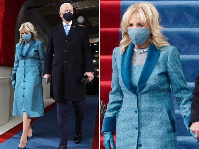 Có rất nhiều ý nghĩa đằng sau vẻ ngoài Markarian màu xanh lam mà Biden mặc cho lễ nhậm chức vào ngày hôm sau.