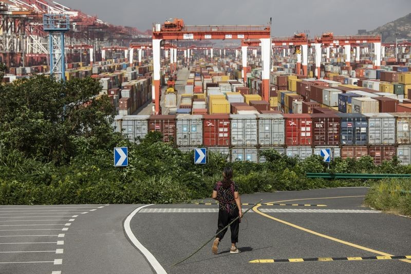 Hoạt động xuất khẩu tại Trung Quốc đang có dấu hiệu suy giảm trong năm 2022. (Nguồn: Bloomberg)