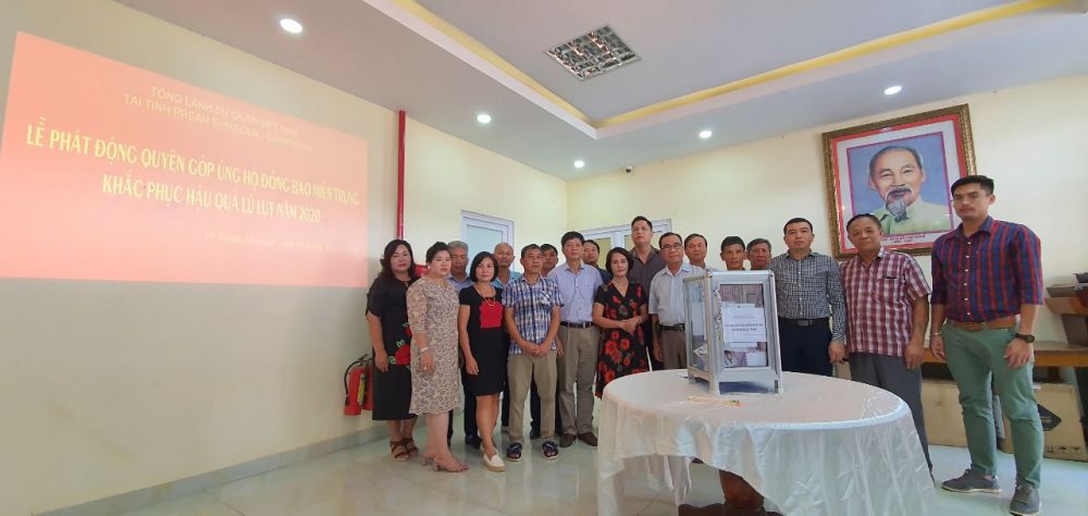 Tổng Lãnh sự quán Việt Nam tại Preah Sihanouk phát động quyên góp ủng hộ đồng bào vùng lũ lụt miền Trung