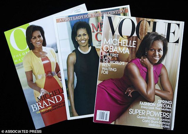 Bà Obama từng 12 lần lên trang bìa các tạp chí thời trang lớn trong 8 năm chồng bà tại vị (Ảnh: AP)